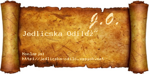 Jedlicska Odiló névjegykártya